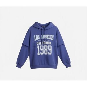 New Vinyl Icons Purple‎ Los Angeles Track and Field Fleece Hoodie Large